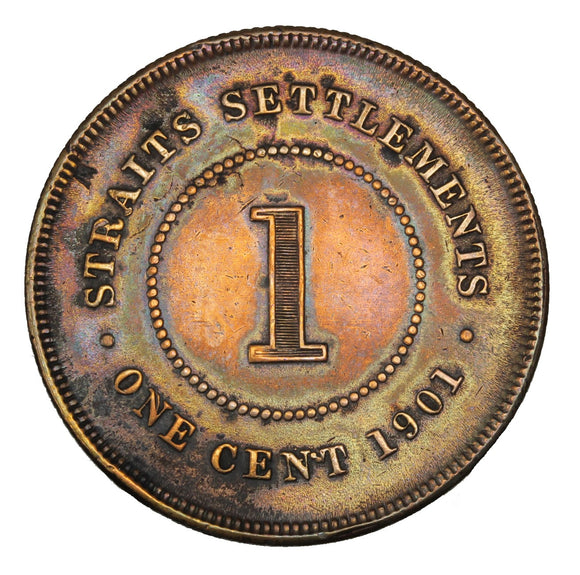 1901 - Straits Settlements - 1 Cent - EF40