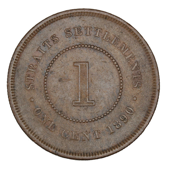 1890 - Straits Settlements - 1 Cent - VF30