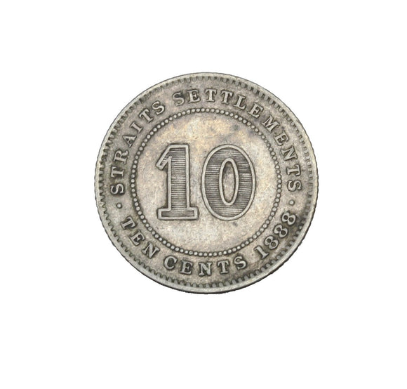 1888 - Straits Settlements - 10 Cents - VF30