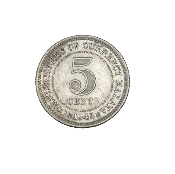 1945 - Malaya - 5 Cents - UNC