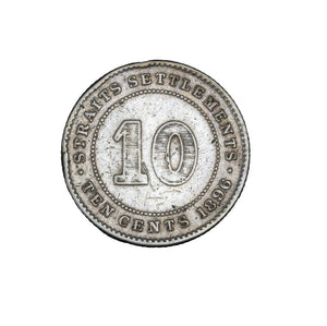 1896 - Straits Settlements - 10 Cents - G4