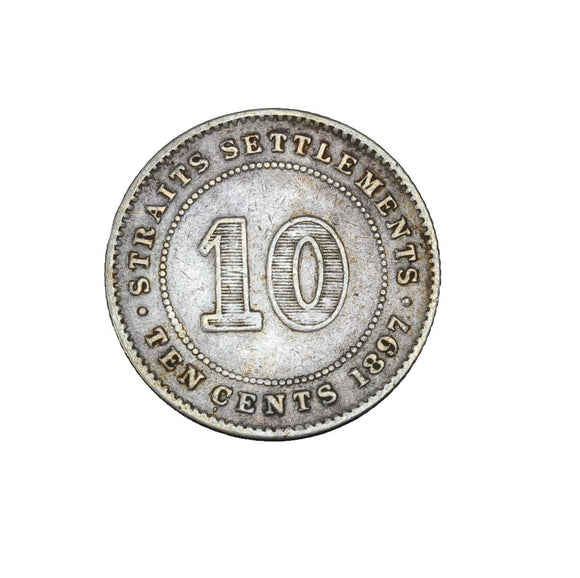 1897 - Straits Settlements - 10 Cents - VG8