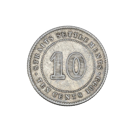 1899 - Straits Settlements - 10 Cents - F12