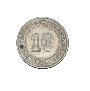 1900 H - Straits Settlements - 10 Cents - F12