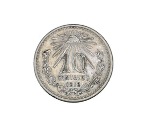 1913 - Mexico - 10 Centavos - EF40