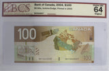 2004 - Canada - 100 Dollars - Jenkins / Dodge - UNC64 BCS - BKF6648607