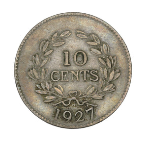 1927 H - Sarawak - 10 Cents - VF20