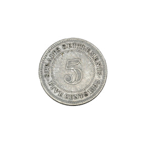 1899 - Straits Settlements - 5 Cents - F12