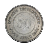 1890 - Straits Settlements - 50 Cents - VG8