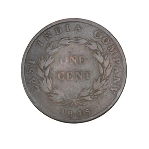 1845 - Straits Settlements - 1 Cent - G4