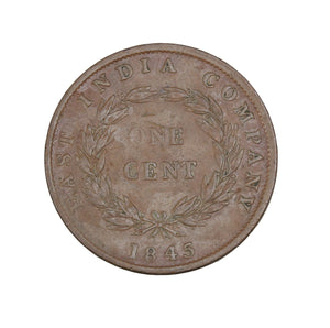 1845 - Straits Settlements - 1 Cent - F12