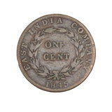 1845 - Straits Settlements - 1 Cent - G4