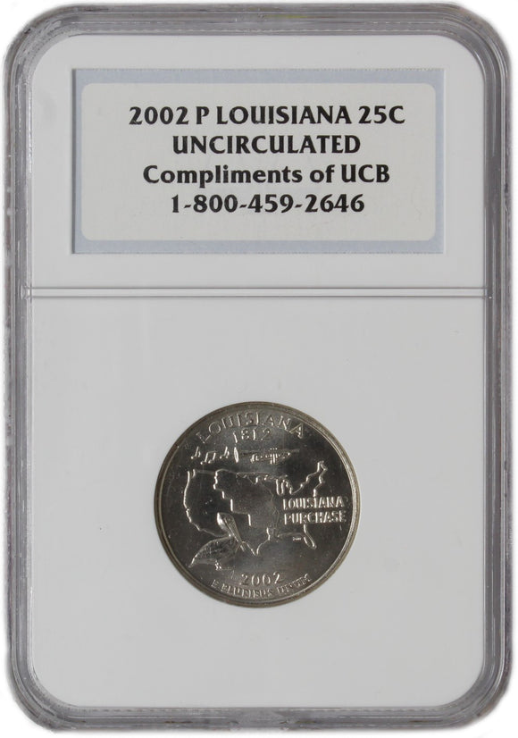 2002 P - Louisiana 1812 - 25c - UNC NGC