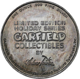 1 oz - 1991 - Merry Christmas Garfield SilverTowne - Fine Silver