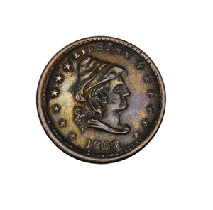 1863 - USA - Civil War Token - Rotated Die - EF40