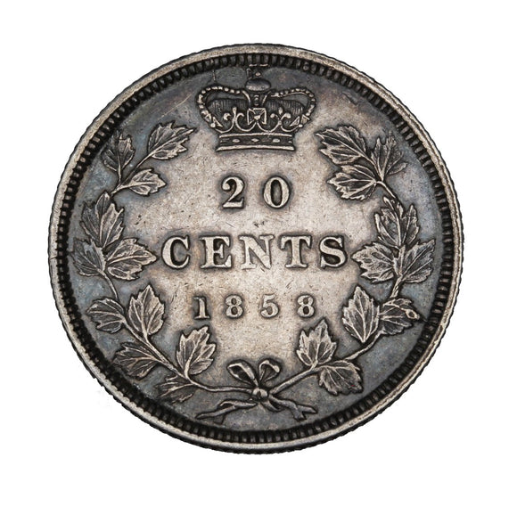 1858 - Canada - 20c - VF30