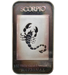 1 oz - Scorpio - Fine Silver Bar