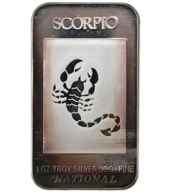 1 oz - Scorpio - Fine Silver Bar