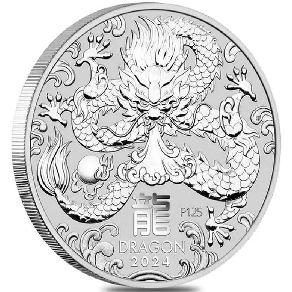 1 Kilo - 2024 - Lunar Dragon - Fine Silver<br><b>(discount available)</b>