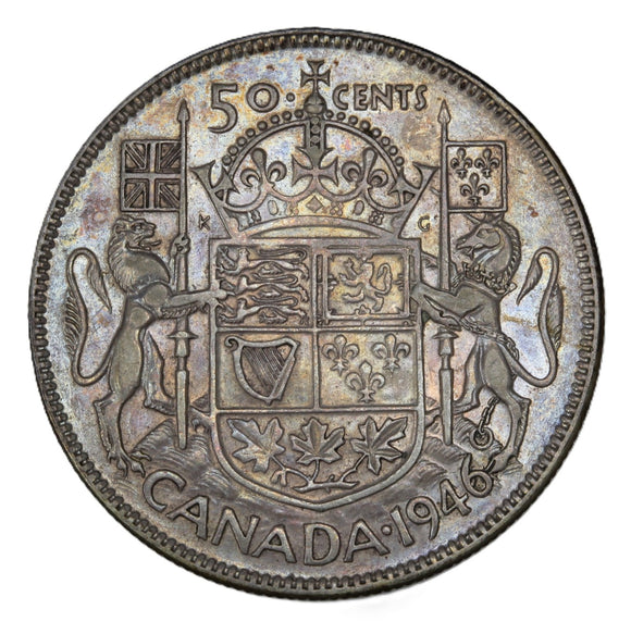 1946 - Canada - 50c - Die Crack - Circl