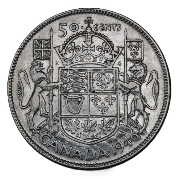1946 - Canada - 50c - Die Crack - Circl