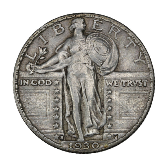 1930 S - USA - 25c - Standing Liberty - EF40