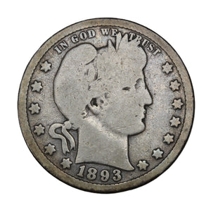 1893 S - USA - 25c - Barber - G4