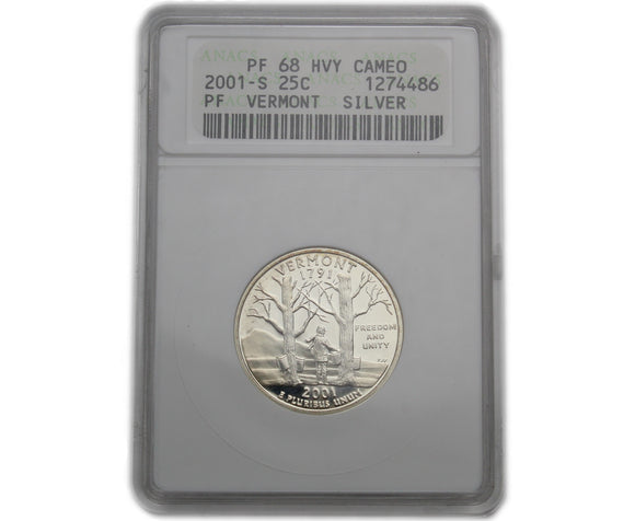 2001 - USA - 25c - S - PF68 HVY Cameo ANACS