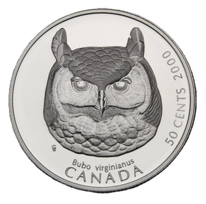 2000 - Canada - 50c - Great Horned Owl - Birds of Prey