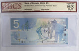 2006 - Canada - 5 Dollars - Jenkins / Carney - 3 Digit Radar - CH UNC 63 BCS - HPZ5141415