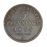 1855 A - Germany (Prussia) - 3 Pfenninge - VF