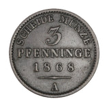 1868 A - Germany (Prussia) - 3 Pfenninge - EF40