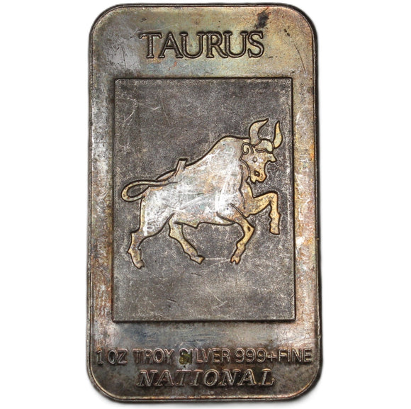 1 oz - Art Bar - Taurus - Fine Silver