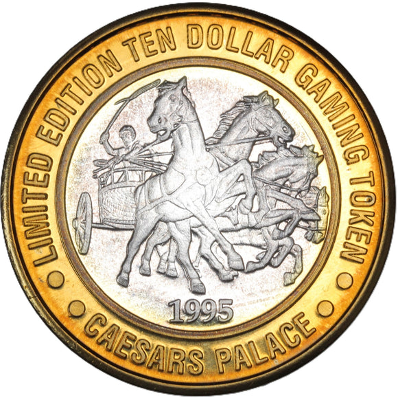 Casino Gaming Token - 10 Dollars - Caesars Palace - 1995