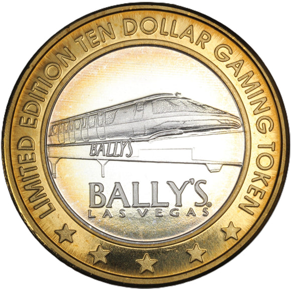 Casino Gaming Token - 10 Dollars - Bally's Las Vegas - Train