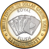 Casino Gaming Token - 10 Dollars - Barbary Coast - Royal Flush