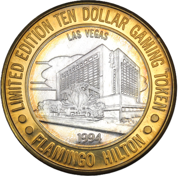 Casino Gaming Token - 10 Dollars - Flamingo Hilton - 1994