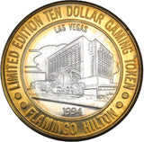 Casino Gaming Token - 10 Dollars - Flamingo Hilton - 1994