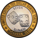 Casino Gaming Token - 10 Dollars - McCarran Slots - Seven Eleven