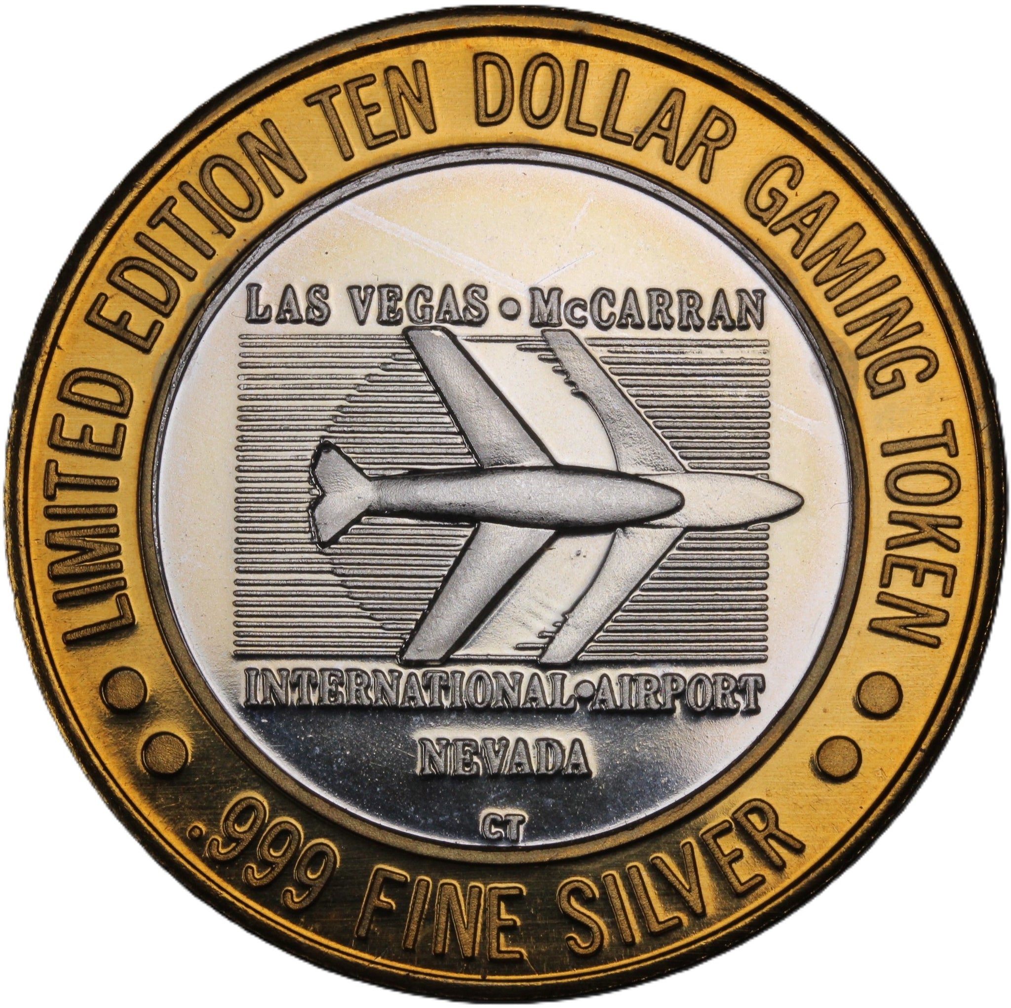 Casino Gaming Token - 10 Dollars - McCarran Slots - Seven Eleven
