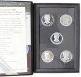 2001 - Canada - Inductee Medallion Collection - 5 Coin Set <br> (Slightly milky coins)