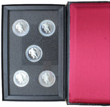 2001 - Canada - Inductee Medallion Collection - 5 Coin Set <br> (Slightly milky coins)