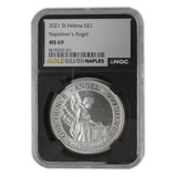 2021 - St Helena - 1 Pound - Napoleon's Angel - MS69 NGC