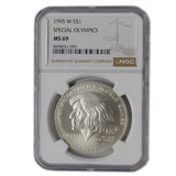 1995 W  - USA - $1 - MS69 NGC
