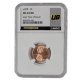 2025 - USA - 1c - MS65 RD NGC