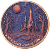 2 oz - Copper Round - Alien - Coloured