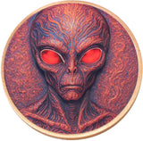 2 oz - Copper Round - Alien - Coloured