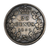 1858 - Canada - 20c - Coinage - VF20