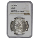 1885 O - USA - $1 - MS63 NGC
