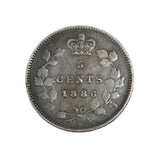 1886 - Canada - 5c - Large 6 - VF20